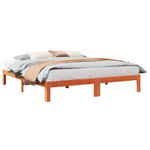 Casa si Gradina - Mobilier - Paturi si accesorii - Paturi - Cadru pat fara saltea, maro ceruit, 160x200 cm, lemn masiv pin - Infinity.ro