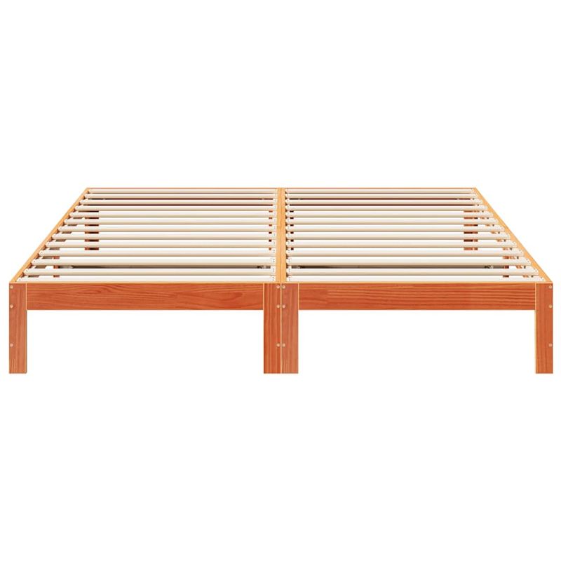 Casa si Gradina - Mobilier - Paturi si accesorii - Paturi - Cadru pat fara saltea, maro ceruit, 160x200 cm, lemn masiv pin - Infinity.ro