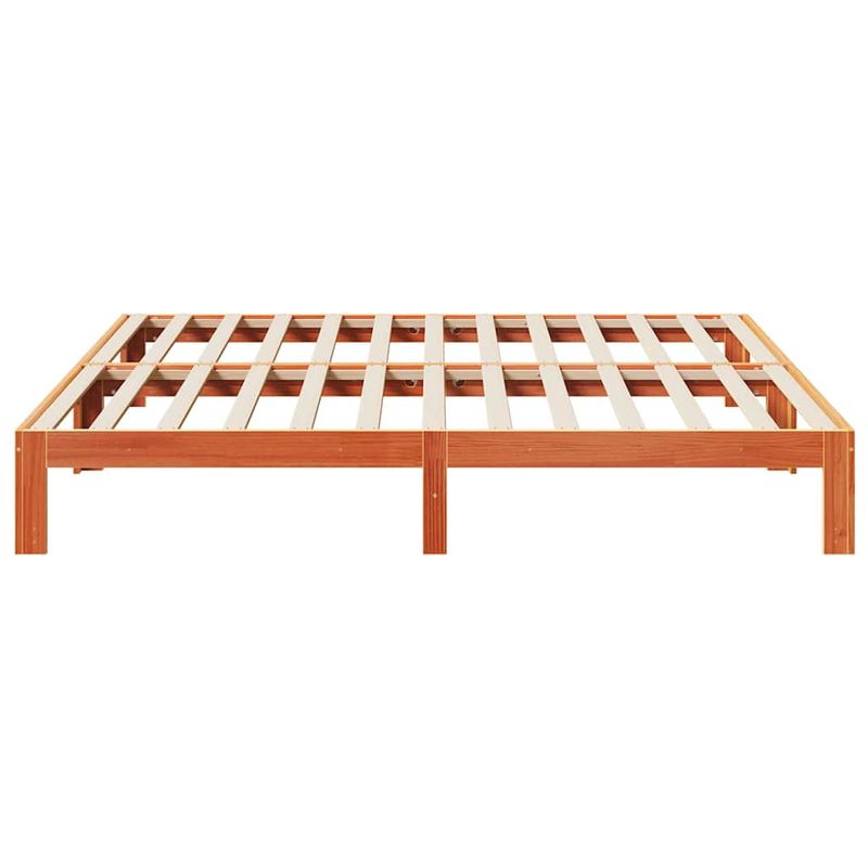 Casa si Gradina - Mobilier - Paturi si accesorii - Paturi - Cadru pat fara saltea, maro ceruit, 160x200 cm, lemn masiv pin - Infinity.ro