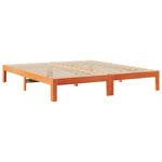 Casa si Gradina - Mobilier - Paturi si accesorii - Paturi - Cadru pat fara saltea, maro ceruit, 160x200 cm, lemn masiv pin - Infinity.ro