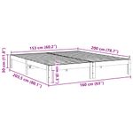 Casa si Gradina - Mobilier - Paturi si accesorii - Paturi - Cadru pat fara saltea, maro ceruit, 160x200 cm, lemn masiv pin - Infinity.ro
