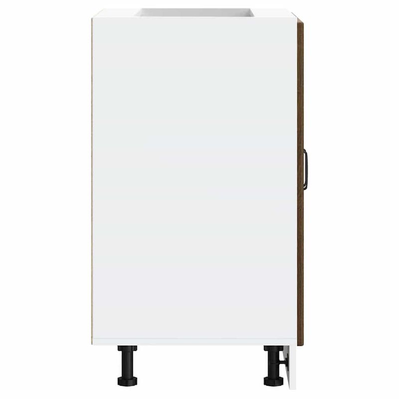 Casa si Gradina - Mobilier - Comode si corpuri - Corpuri bucatarie - Dulap de baza pentru chiuveta „Lucca” din lemn de stejar maro, mărime 60x46x81.5 cm, model 1x dulap inferior (2 uși) - Infinity.ro