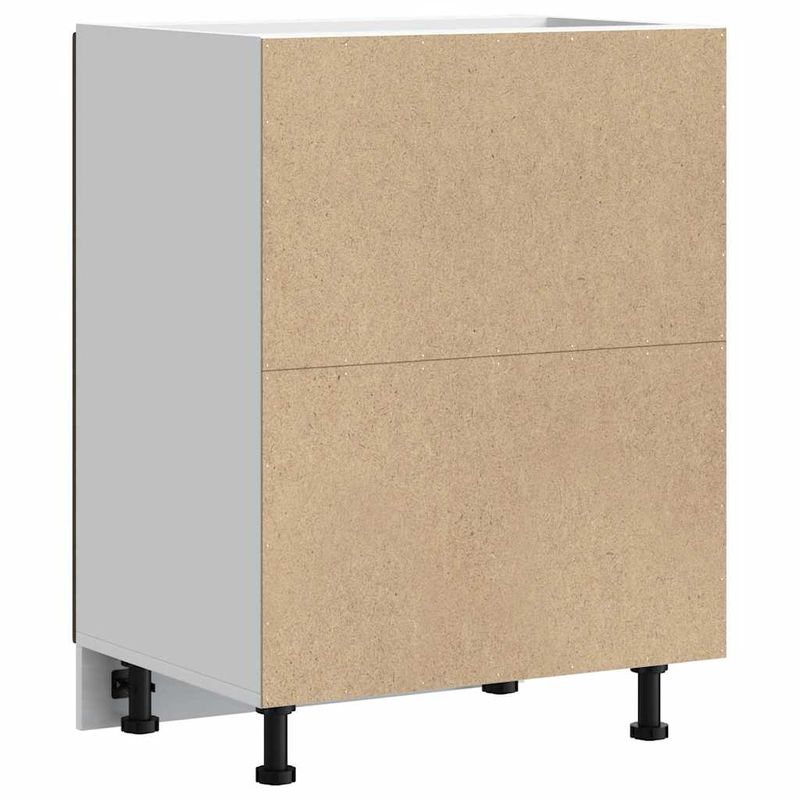 Casa si Gradina - Mobilier - Comode si corpuri - Corpuri bucatarie - Dulap de baza pentru chiuveta „Lucca” din lemn de stejar maro, mărime 60x46x81.5 cm, model 1x dulap inferior (2 uși) - Infinity.ro