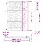 Casa si Gradina - Constructii - Usi interior, exterior si garaj - Usi garaj - Poarta de gradina neagra 105x130 cm Design cu frunze de otel - Infinity.ro