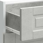 Casa si Gradina - Mobilier - Comode si corpuri - Corpuri bucatarie - Dulap de baza de bucatarie „Porto” Lemn prelucrat gri beton, model 1x dulap inferior (3 sertare), mărime 60x46x81.5 cm - Infinity.ro