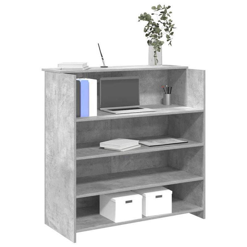 Casa si Gradina - Mobilier - Mese si birouri - Birouri - Birou de receptie Gri beton 100x50x103,5 cm Lemn prelucrat - Infinity.ro