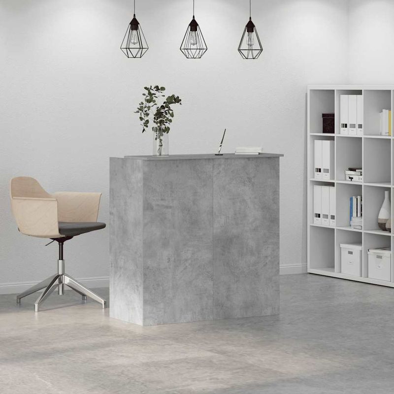 Casa si Gradina - Mobilier - Mese si birouri - Birouri - Birou de receptie Gri beton 100x50x103,5 cm Lemn prelucrat - Infinity.ro