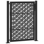 Casa si Gradina - Gradina si terasa - Garduri, panouri si accesorii - Poarta de gradina neagra 105x130 cm Design in cruce de otel - Infinity.ro