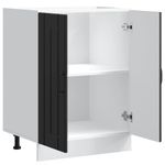 Casa si Gradina - Mobilier - Comode si corpuri - Corpuri bucatarie - Dulap de baza pentru chiuveta „Lucca” din lemn prelucrat negru, model 1x dulap inferior (2 uși), mărime 60x46x81.5 cm - Infinity.ro