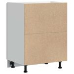 Casa si Gradina - Mobilier - Comode si corpuri - Corpuri bucatarie - Dulap de baza pentru chiuveta „Lucca” din lemn prelucrat negru, model 1x dulap inferior (2 uși), mărime 60x46x81.5 cm - Infinity.ro