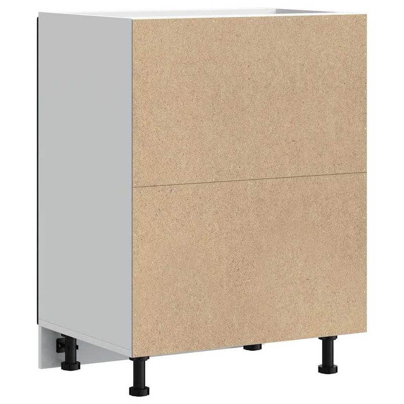 Casa si Gradina - Mobilier - Comode si corpuri - Corpuri bucatarie - Dulap de baza pentru chiuveta „Lucca” din lemn prelucrat negru, model 1x dulap inferior (2 uși), mărime 60x46x81.5 cm - Infinity.ro