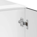 Casa si Gradina - Mobilier - Comode si corpuri - Corpuri bucatarie - Dulap de baza pentru chiuveta „Lucca” din lemn prelucrat negru, model 1x dulap inferior (2 uși), mărime 60x46x81.5 cm - Infinity.ro