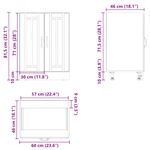 Casa si Gradina - Mobilier - Comode si corpuri - Corpuri bucatarie - Dulap de baza pentru chiuveta „Lucca” din lemn prelucrat negru, model 1x dulap inferior (2 uși), mărime 60x46x81.5 cm - Infinity.ro