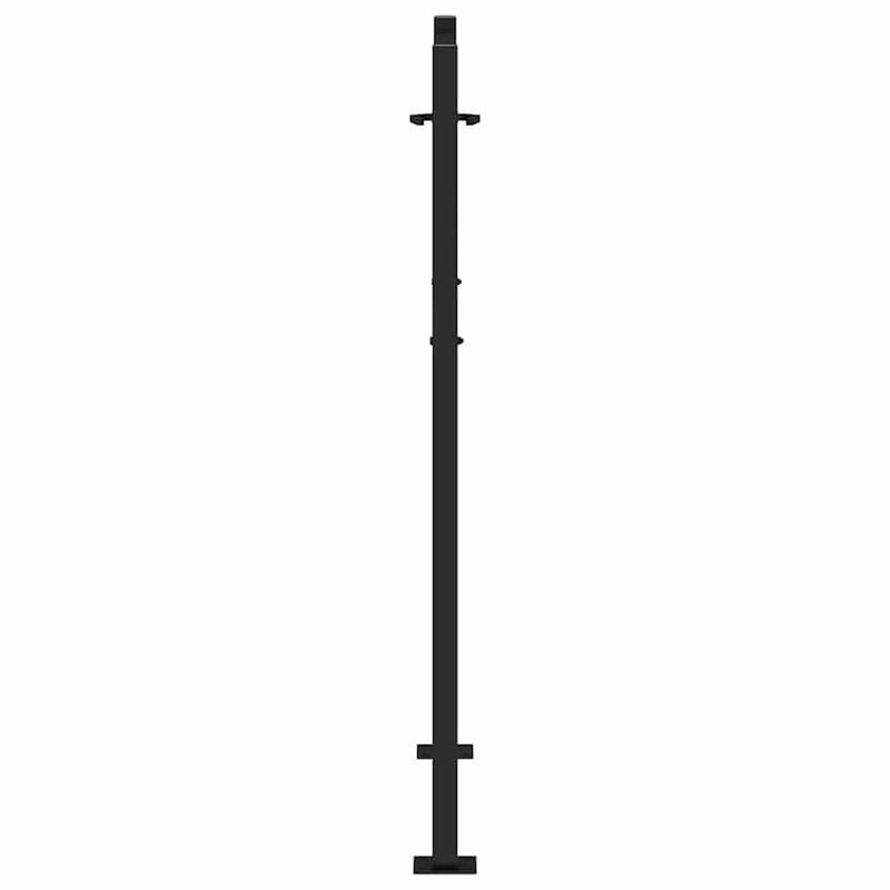 Casa si Gradina - Gradina si terasa - Garduri, panouri si accesorii - Poarta de gradina neagra 105x130 cm Design in cruce de otel - Infinity.ro