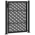 Casa si Gradina - Gradina si terasa - Garduri, panouri si accesorii - Poarta de gradina neagra 105x130 cm Design in cruce de otel - Infinity.ro