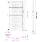 Casa si Gradina - Constructii - Usi interior, exterior si garaj - Usi garaj - Poarta de gradina neagra 105x180 cm Design cruce de otel - Infinity.ro