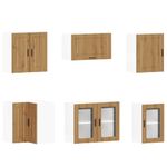 Casa si Gradina - Mobilier - Comode si corpuri - Corpuri bucatarie - Set dulap de bucatarie 11 piese „Porto” stejar artizanal lemn - Infinity.ro