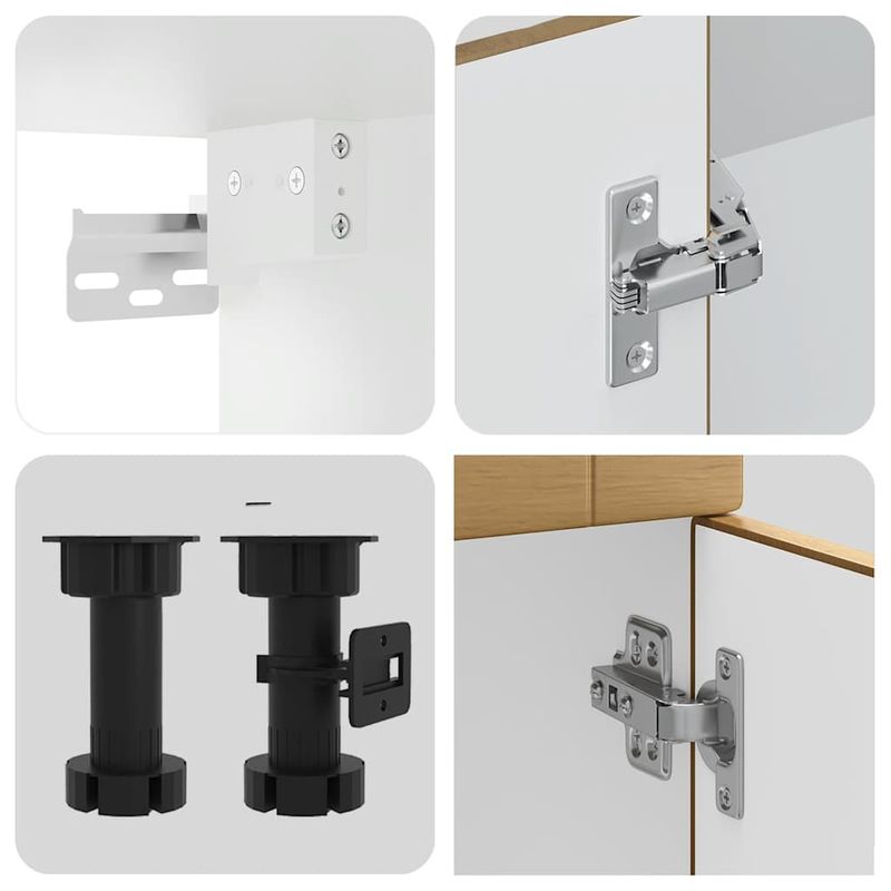Casa si Gradina - Mobilier - Comode si corpuri - Corpuri bucatarie - Set dulap de bucatarie 11 piese „Porto” stejar artizanal lemn - Infinity.ro