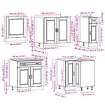 Casa si Gradina - Mobilier - Comode si corpuri - Corpuri bucatarie - Set dulap de bucatarie 11 piese „Porto” stejar artizanal lemn - Infinity.ro