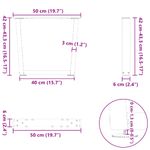 Casa si Gradina - Mobilier - Feronerie si accesorii mobila - Picioare pentru masa in forma de V 2 buc Otel natural Otel - Infinity.ro