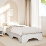 Casa si Gradina - Mobilier - Paturi si accesorii - Paturi - Cadru de pat fara saltea, stivuibil, alb, 75x190 cm, lemn masiv - Infinity.ro
