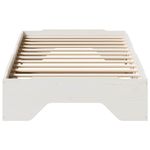 Casa si Gradina - Mobilier - Paturi si accesorii - Paturi - Cadru de pat fara saltea, stivuibil, alb, 75x190 cm, lemn masiv - Infinity.ro