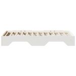 Casa si Gradina - Mobilier - Paturi si accesorii - Paturi - Cadru de pat fara saltea, stivuibil, alb, 75x190 cm, lemn masiv - Infinity.ro