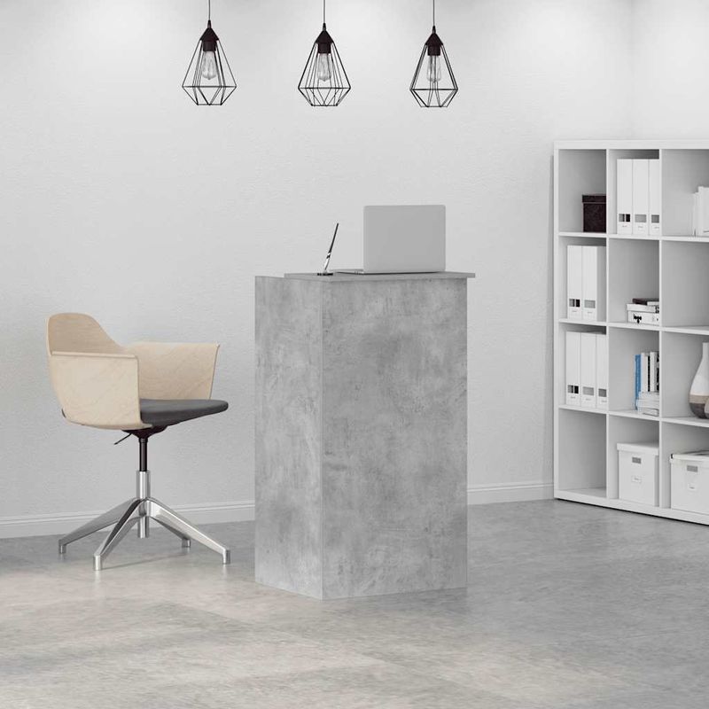 Casa si Gradina - Mobilier - Mese si birouri - Birouri - Birou de receptie Gri beton 55x50x103,5 cm Lemn prelucrat - Infinity.ro
