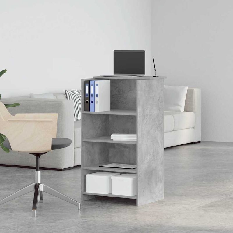 Casa si Gradina - Mobilier - Mese si birouri - Birouri - Birou de receptie Gri beton 55x50x103,5 cm Lemn prelucrat - Infinity.ro