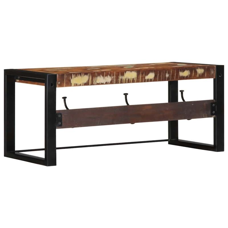 Casa si Gradina - Mobilier - Organizare si depozitare - Cuiere - Raft pentru haine multicolor 80x35x35 cm Lemn masiv recuperat - Infinity.ro