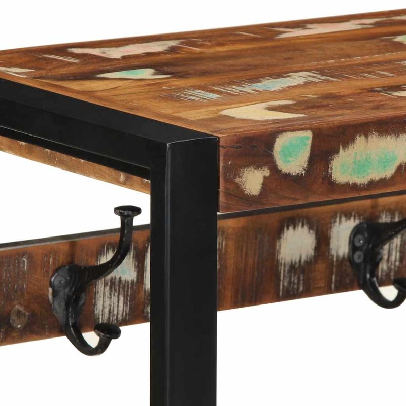 Casa si Gradina - Mobilier - Organizare si depozitare - Cuiere - Raft pentru haine multicolor 80x35x35 cm Lemn masiv recuperat - Infinity.ro