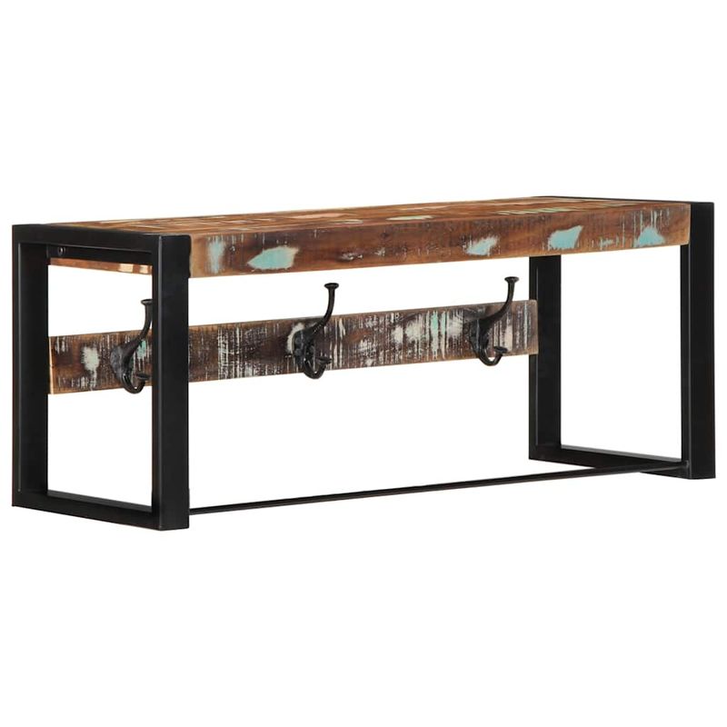 Casa si Gradina - Mobilier - Organizare si depozitare - Cuiere - Raft pentru haine multicolor 80x35x35 cm Lemn masiv recuperat - Infinity.ro