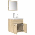 Casa si Gradina - Mobilier - Seturi de mobilier - Seturi baie - Set mobilier de baie, 3 piese, stejar sonoma, lemn prelucrat - Infinity.ro
