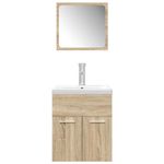 Casa si Gradina - Mobilier - Seturi de mobilier - Seturi baie - Set mobilier de baie, 3 piese, stejar sonoma, lemn prelucrat - Infinity.ro