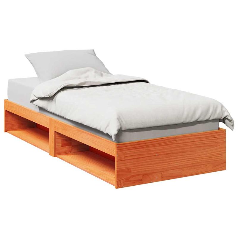 Casa si Gradina - Mobilier - Paturi si accesorii - Paturi - Pat de zi fara saltea ceara maro 75x190 cm lemn masiv de pin - Infinity.ro