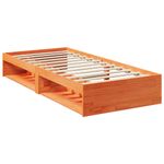 Casa si Gradina - Mobilier - Paturi si accesorii - Paturi - Pat de zi fara saltea ceara maro 75x190 cm lemn masiv de pin - Infinity.ro