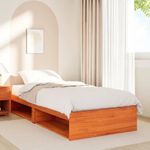 Casa si Gradina - Mobilier - Paturi si accesorii - Paturi - Pat de zi fara saltea ceara maro 75x190 cm lemn masiv de pin - Infinity.ro