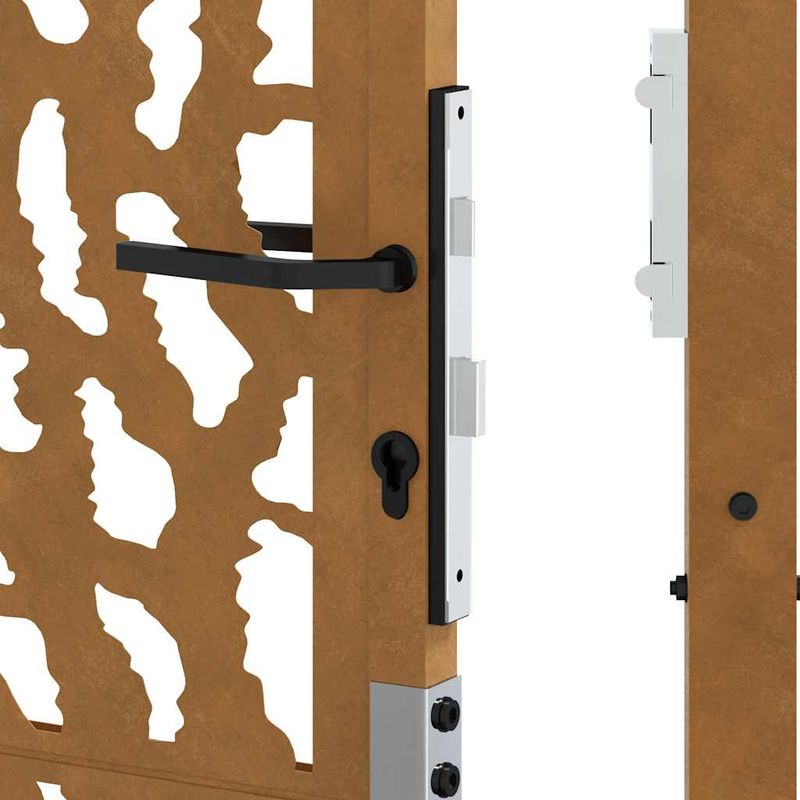 Casa si Gradina - Constructii - Usi interior, exterior si garaj - Usi garaj - Poarta de gradina Design cu urme otel rezistent la intemperii, mărime 105x205 cm - Infinity.ro