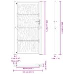 Casa si Gradina - Constructii - Usi interior, exterior si garaj - Usi garaj - Poarta de gradina Design cu urme otel rezistent la intemperii, mărime 105x205 cm - Infinity.ro