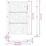 Casa si Gradina - Constructii - Usi interior, exterior si garaj - Usi garaj - Poarta de gradina neagra 105x155 cm Design cu urme de otel - Infinity.ro