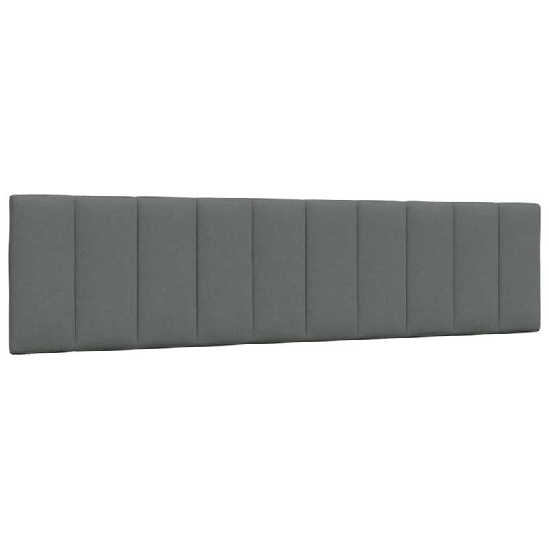 Casa si Gradina - Mobilier - Paturi si accesorii - Paturi - Pat cu saltea, gri inchis, 200x200 cm, textil - Infinity.ro
