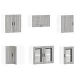 Casa si Gradina - Mobilier - Comode si corpuri - Corpuri bucatarie - Set de dulapuri de bucatarie 11 piese „Porto” lemn Sonoma gri - Infinity.ro