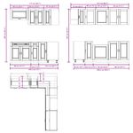 Casa si Gradina - Mobilier - Comode si corpuri - Corpuri bucatarie - Set de dulapuri de bucatarie 11 piese „Porto” lemn Sonoma gri - Infinity.ro