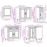 Casa si Gradina - Mobilier - Comode si corpuri - Corpuri bucatarie - Set de dulapuri de bucatarie 11 piese „Porto” lemn Sonoma gri - Infinity.ro