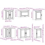 Casa si Gradina - Mobilier - Comode si corpuri - Corpuri bucatarie - Set de dulapuri de bucatarie 11 piese „Porto” lemn Sonoma gri - Infinity.ro