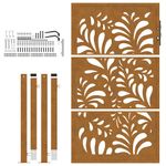 Casa si Gradina - Constructii - Usi interior, exterior si garaj - Usi garaj - Poarta de gradina Design ondulat otel rezistent la intemperii, mărime 105x155 cm - Infinity.ro