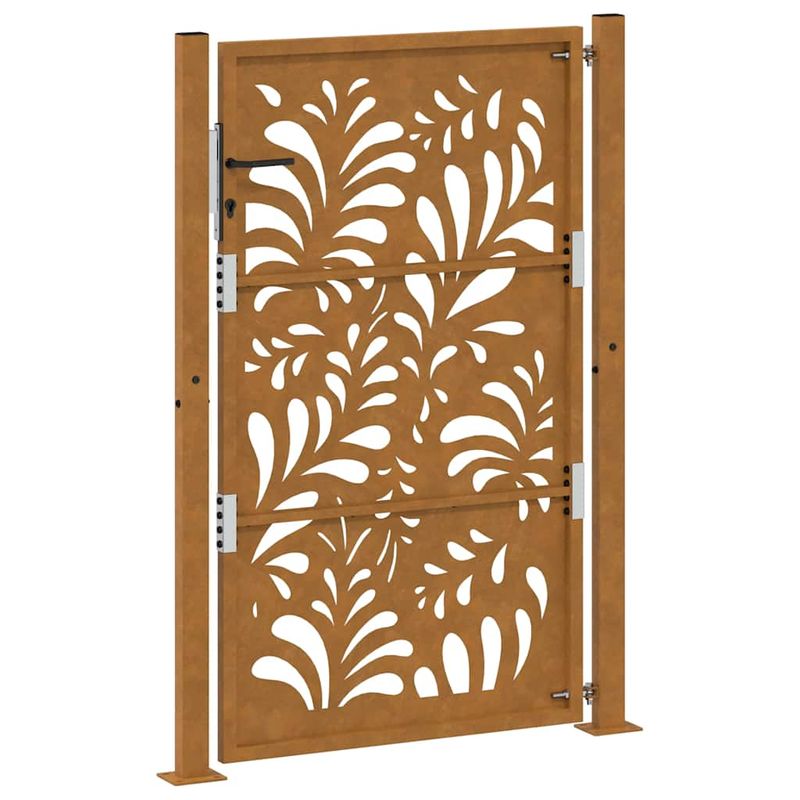 Casa si Gradina - Constructii - Usi interior, exterior si garaj - Usi garaj - Poarta de gradina Design ondulat otel rezistent la intemperii, mărime 105x155 cm - Infinity.ro