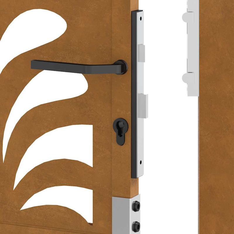 Casa si Gradina - Constructii - Usi interior, exterior si garaj - Usi garaj - Poarta de gradina Design ondulat otel rezistent la intemperii, mărime 105x155 cm - Infinity.ro