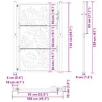 Casa si Gradina - Constructii - Usi interior, exterior si garaj - Usi garaj - Poarta de gradina Design ondulat otel rezistent la intemperii, mărime 105x155 cm - Infinity.ro