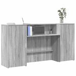 Casa si Gradina - Mobilier - Mese si birouri - Birouri - Birou de receptie Gri Sonoma 200x50x103,5 cm Lemn prelucrat - Infinity.ro